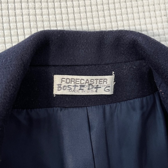 Forecaster of Boston Vintage 100% Wool Women's Coat Sz 10 Blue Union US Made - Picture 6 of 7